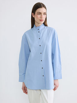 Туника Poplin воротник-стойка