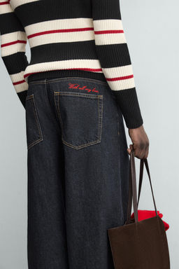 JEANS BALLOON FIT BORDADO CUPIDO / Azul - Zara фото 6