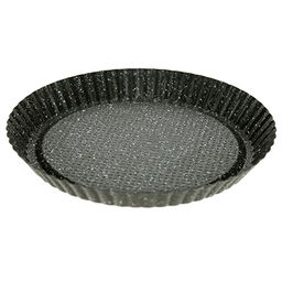 Форма для выпечки с антипригарным покрытием д27,5см h3см "Рябушка", волнистый борт, рельефное дно, мраморная крошка (Китай)