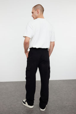 TRENDYOL MAN Siyah Kargo Cepli Gabardin Baggy/Bol Kesim %100 Pamuklu Rahat Pantolon TMNSS24PL00021 - Trendyolmilla фото 6
