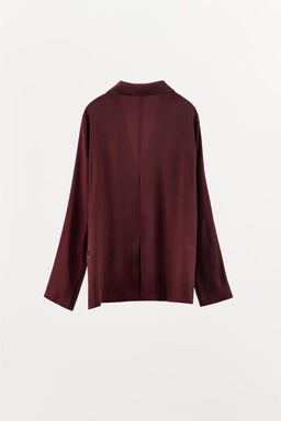 SILK PYJAMA SHIRT - Zara фото 7