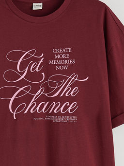 Bisiklet Yaka Bask?l? K?z ?ocuk Ti??rt