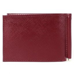 Зажим для купюр Premier-М-53 натуральная кожа (8 карм), бордо сафьян (582) 205370  фото 2