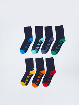 Desenli Erkek ?ocuk Patik ?orap 7li