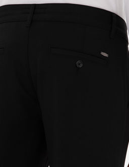 Siyah Slim Fit Ba_c_kl_ Kanvas Pantolon