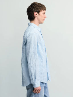 Рубашка в полоску из жатой ткани / Zarina  фото 4