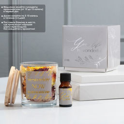 Аромамасло в наборе с сухоцветами Sweet home, роза