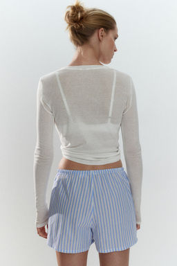 Pack de 2 pantalones cortos de pijama en popelina - H&m фото 4