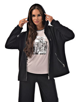 Лонгслив с принтом трикотаж пенье - А+б коллекция фото 25