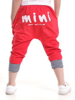 Бриджи трикотажные с принтом UD 0312 красный - Mini maxi фото 3