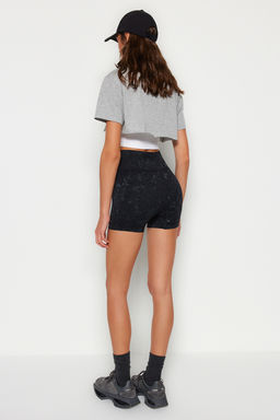 TRENDYOLMILLA Siyah Seamless/Dikissiz Y?kamal? Orme Spor Sort/K?sa Tayt THMSS23TY00034  фото 26