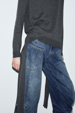 KNIT JUMPER WITH SIDE STRAPS - Zara фото 4