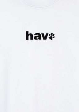 Hav Bask?l? Beyaz Tisort - Mavi фото 7