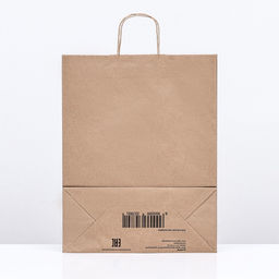 Цена за 25 шт. Пакет бумажный крафт 90 г/м, круглая ручка 35 х 15 х 45 см - Simaland фото 2