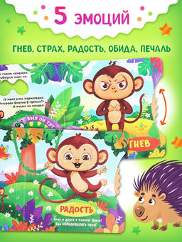 Книга картонная с колёсиком «Обезьянка ищет друга», 12 стр.