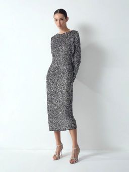 EMKA // Платье миди с пайетками