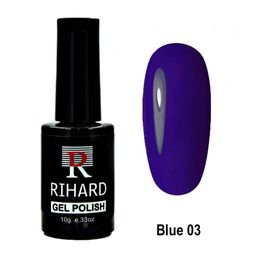 Rihard Blue Gel Polish Гель-лак - коллекция синих оттенков, 10 мл, №03