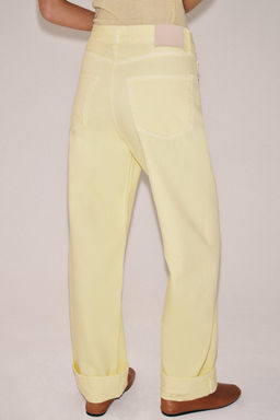 JEANS ZW COLLECTION BAGGY TIRO MEDIO / Amarillo - Zara фото 3