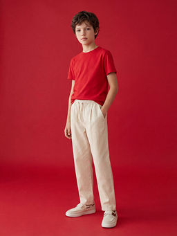 Erkek ?ocuk Keten Kar???ml? Pantolon