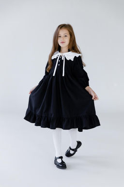 Л23-7 платье для девочки НИКОЛЬ черный
