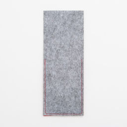 Набор конвертов для столовых приборов Доляна Happy New Year - 4 шт., серый, красный, 8.5?22 см, фетр