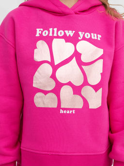 Худи для девочек в розовом цвете с печатью - Mark formelle фото 5