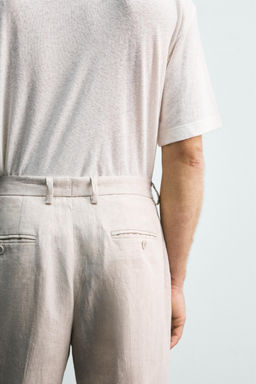 100% LINEN SUIT TROUSERS - Zara фото 6