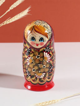 Матрёшка дерево «Цветочная», 19 см, 5 кукольная, ручная роспись