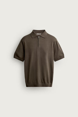 POLO PUNTO REGULAR FIT CREMALLERA / Gris topo - Zara фото 6