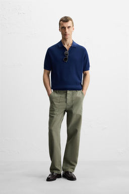 RIBBED KNIT POLO SHIRT - Zara фото 9