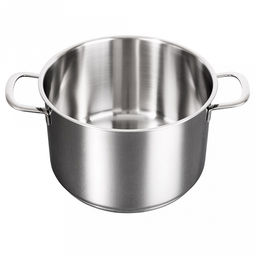 Кастрюля из нержавеющей стали "Safia" 8л, д26см, h23,5см, дно д24,5см, s0,8мм, стеклянная крышка, плоское, утолщенное дно, ТРС (теплораспределительный слой), нержавейка AISI 304 (18/10) (Россия) Подходит для всех видов плит, включая индукционную.