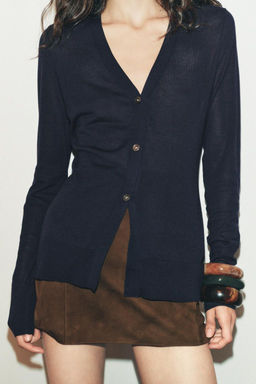 BUTTONED KNIT CARDIGAN - Zara фото 11
