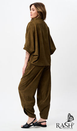 Костюм "Boho" микровельвет хаки Цвет:как на фото