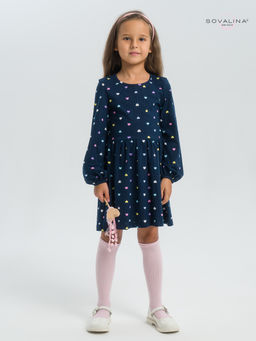 Платье Моана цветные сердечки на синем - Sovalina фото 5