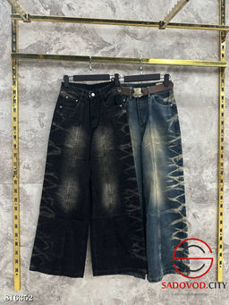 Джинсы багги из плотного материала - Bruno фото 4