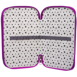 Пенал каркасный с эффектом металлик, 2 секции, 12.5×20.5×4 см, ламинированный картон, «Холодное сердце»