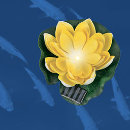 USL-S-827/PT060 YELLOW WATERLILY Садовый светильник на солнечной батарее Желтая кувшинка. Плавающий. 1 светодиода. Теплый белый свет. 1*ААA Ni-Mh аккумулятор в/к. IP44. TM Uniel - Volpe фото 3