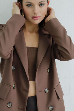 10554 Жакет двубортный шоколад - Martichelli фото 11