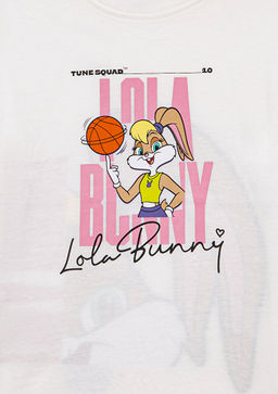Lola Bunny Bask?l? Ekru Tisort - Mavi фото 5