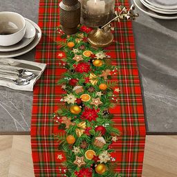 Дорожка на стол "Праздничная" 50*150 Еловая гирлянда