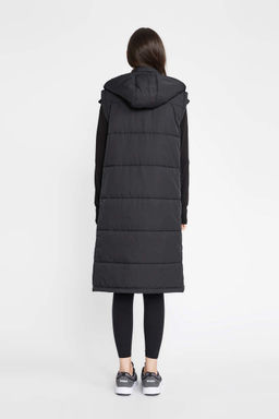 Длинный надувной спортивный жилет DeFactoFit с водоотталкивающим капюшоном и капюшоном  фото 10