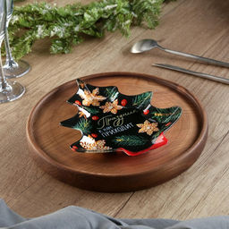 Тарелка плоская новогодняя «Праздник к нам приходит», 19.5×16.5 см