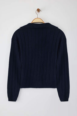 Ekru Yunlu Basic Polo Yaka Triko H?rka TWOAW26HI00084 - Trendyolmilla фото 6