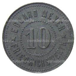 10 пфеннигов 1918 года Германия  Нотгельд  Фридрихсверт (Эдуард Мейер)