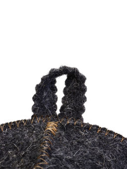 Шапка для бани и сауны «На удачу», шерсть 50%, полиэфир 50%, серая