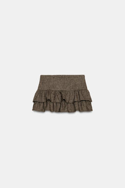 WOOL-BLEND HERRINGBONE SKORT - Zara фото 7