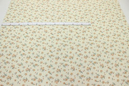 Штапель Нарциссы на молочном, ш.1.45м, вискоза-100%, 100гр/м.кв - Купава фото 3