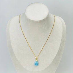 Кулон на цепочке из Ларимара 44 см