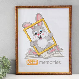 Фоторамка пластик "Винтаж" 40х50 см, карельская береза (пластик)