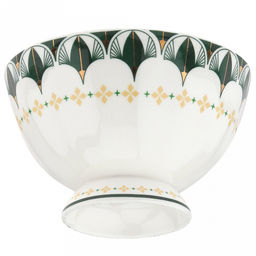 "Мадрид" Пиала фарфоровая 350мл, д11,6х7,3см, тонкостенный, деколь с золотом, в коробке (Китай)